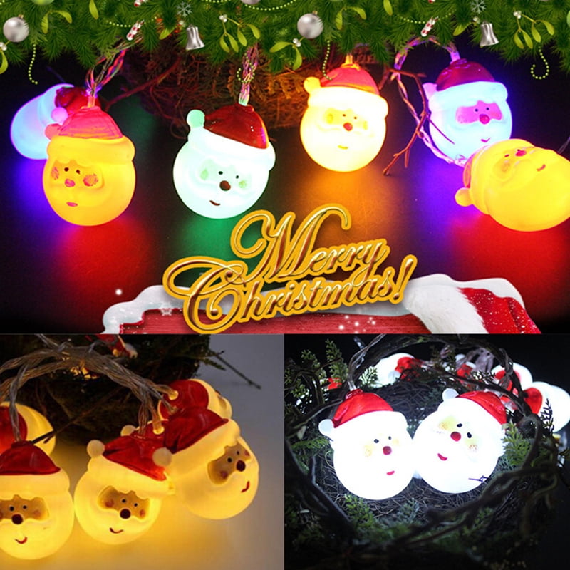 1.5M 10LEDs Santa Claus Shape String Light for Indoor/Outdoor Night Light Christmas Decorations